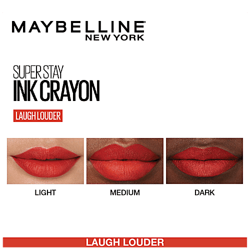 Maybelline New York Super Stay Crayon Lipstick - 40 Laugh Louder, 1.2 g  