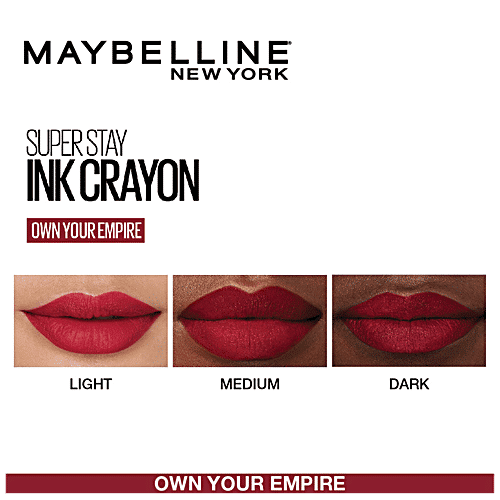 Maybelline New York Super Stay Crayon Lipstick - 50 Own Your Empire, 1.2 g  