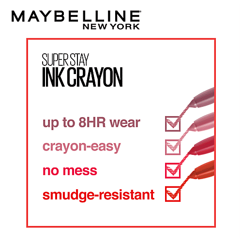 Maybelline New York Super Stay Crayon Lipstick - 65 Settle For More, 1.2 g  