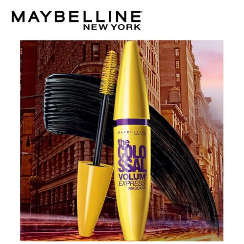 Maybelline New York Volum' Express Colossal Mascara - Washable, Glam Black, 10.7 g  