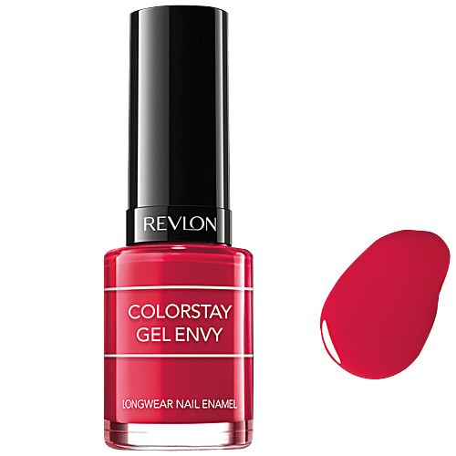 Revlon ColorStay Gel Envy Longwear Nail Enamel, 11.7 ml All On Red Bubble-Free, Chip-Resistant