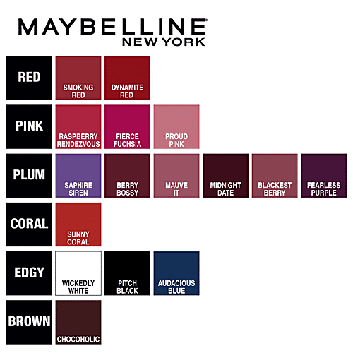 Maybelline New York Color Sensational Loaded Bold Lipstick - Smoking Red, 3.9 g  