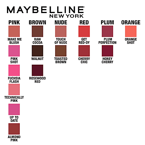 Maybelline New York Color Sensational Inti-Matte Nude Lipstick - Honey Cherry, 3.9 g  