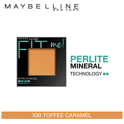 Maybelline New York Fit Me Matte + Poreless Powder - 330 Toffee Caramel, 8.5 g  
