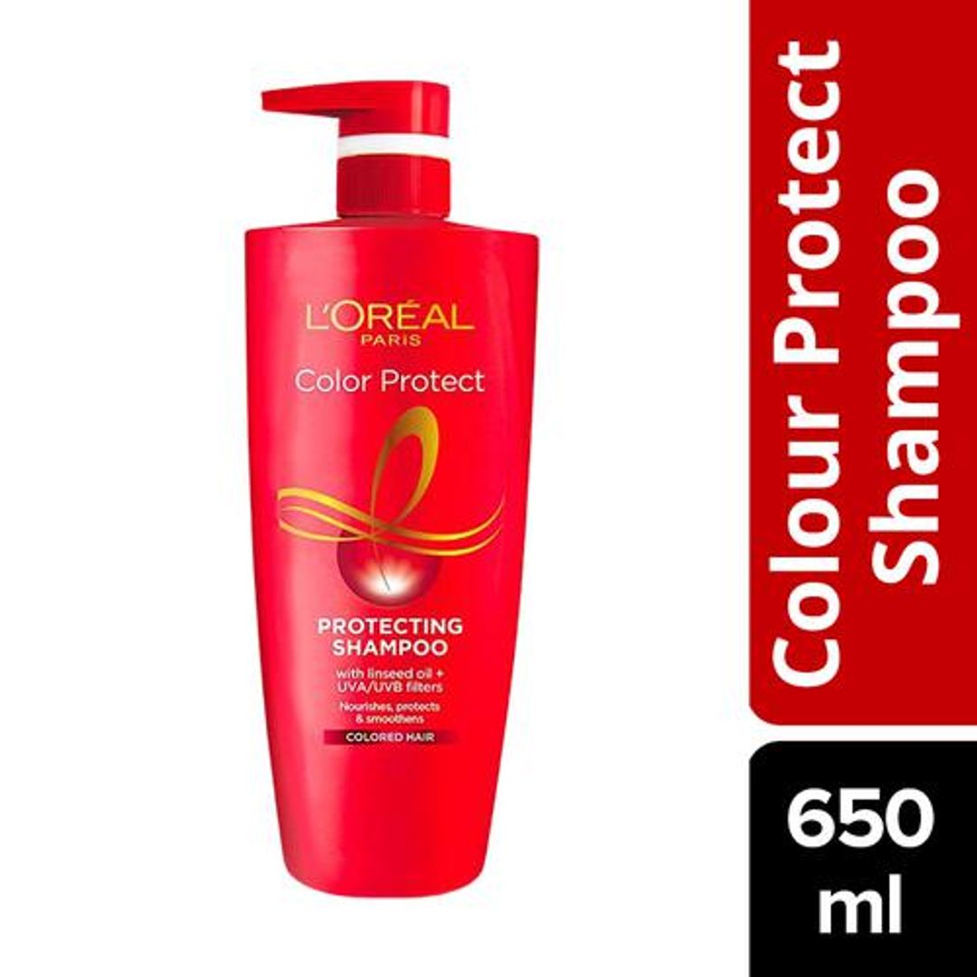 Loreal Paris Colour Protect Shampoo - Coloured Hair, 650 ml (With 10% Extra)