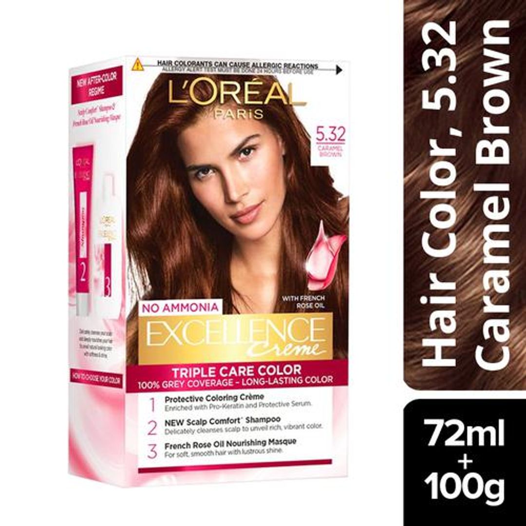 Loreal Paris L'Oreal Paris Excellence Creme Hair Colour, 172 g 5.32 Caramel Brown