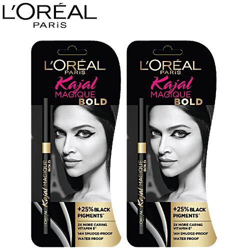 L'Oreal Paris Kajal Magique Bold, 7 g (Pack of 2) Waterproof & Smudgeproof