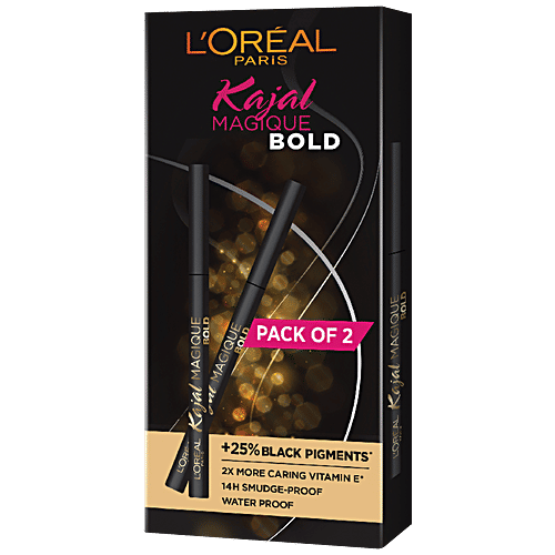 L'Oreal Paris Kajal Magique Bold, 7 g (Pack of 2) Waterproof & Smudgeproof