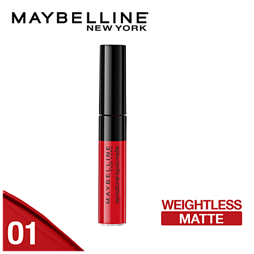 Maybelline New York Sensational Liquid Matte Lipstick - 01, To The Fullest, 7 g  
