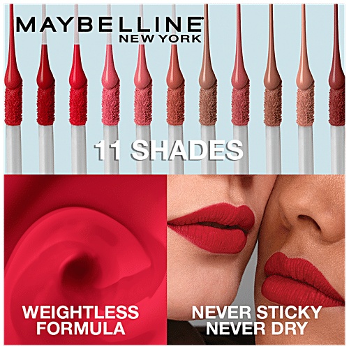 Maybelline New York Sensational Liquid Matte Lipstick - 07, Barely Nude, 7 g  