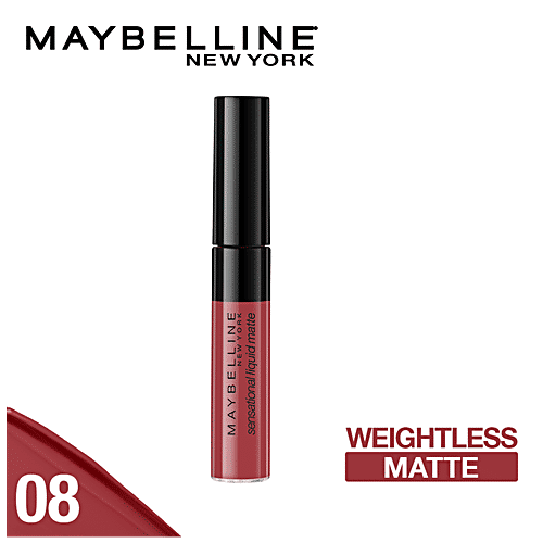 Maybelline New York SensationalLiquid Matte Lipstick - 08, Sensationally Me, 7 g  