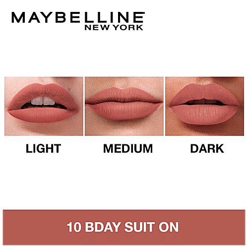 Maybelline New York Sensational Liquid Matte Lipstick - 10 Bday Suit On, 7 g  