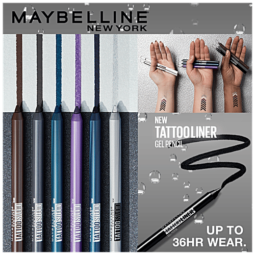 Maybelline New York Tattoo Studio Gel Liner Pencil - Striking Navy, 1.24 g  