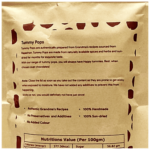 Tummy Pops Mouth Freshener - Saunf/Badishop/Fennel, 235 g Zipper Pouch No Preservatives, Additives