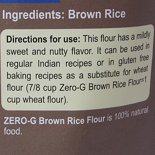 Zero - G Brown Rice Flour, 1 kg Pouch Gluten Free, Wheat Free & Egg Free