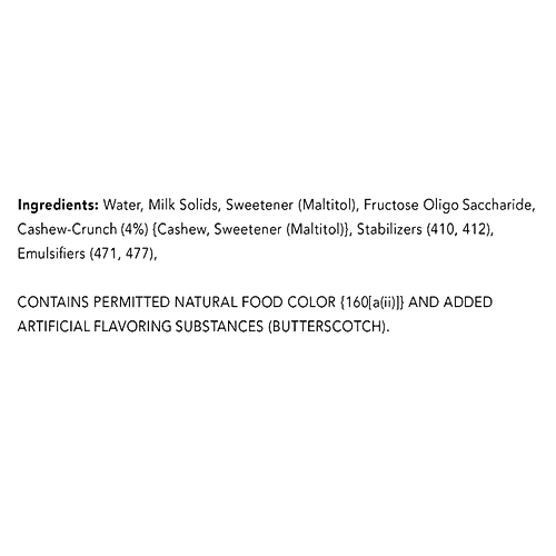 The Brooklyn Creamery Low Calories Ice Cream - Brooklyn Bridge Butterscotch, No Added Sugars, 450 ml Tub No Added Sugar, 50% Lower Calories