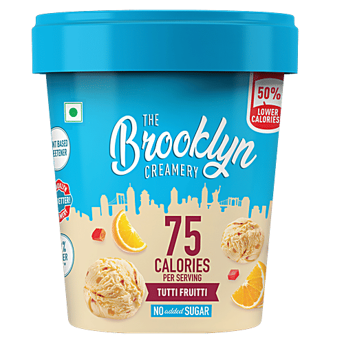 The Brooklyn Creamery Tutti Frutti Ice Cream, 450 ml Tub No Added Sugar, 50% Lower Calories