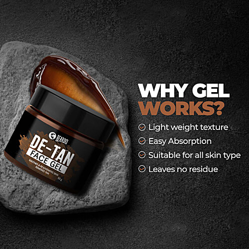 Beardo De-Tan Face Gel For Men, 50 g  Packed with Antioxidants