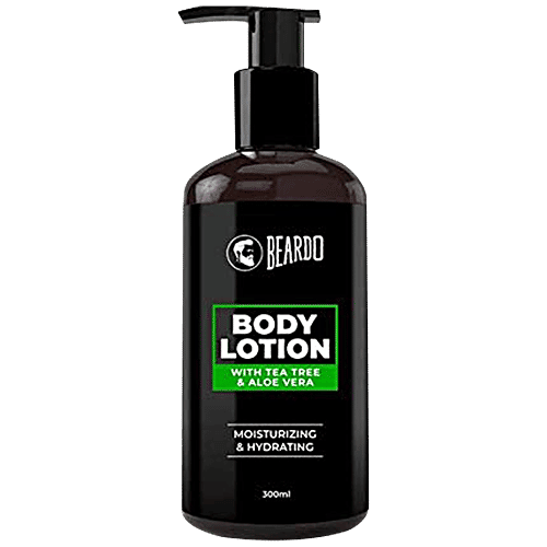 Beardo Body Lotion With Aloe Vera & Tea Tree Oil For Hydrating & Moisturising, 300 ml  
