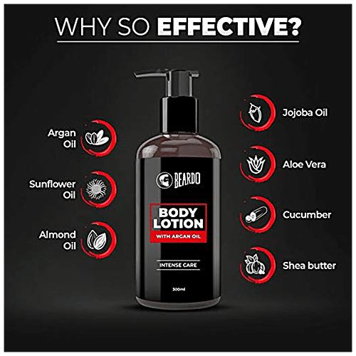 Beardo Body Lotion With Argan Oil For Intense Care, 300 ml  