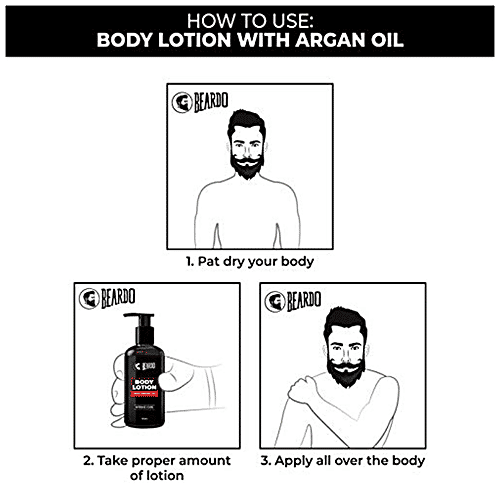 Beardo Body Lotion With Argan Oil For Intense Care, 300 ml  