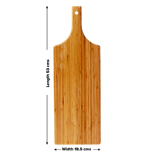 bb home Chopping/Cutting Board With Handle - Bamboo Wood, 53 cm x 18.5 cm x 1.7 cm, BH100, 1 pc  