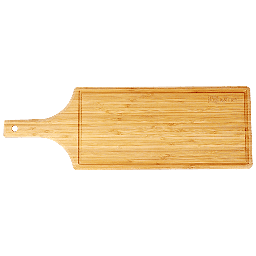 bb home Chopping/Cutting Board With Handle - Bamboo Wood, 53 cm x 18.5 cm x 1.7 cm, BH100, 1 pc  