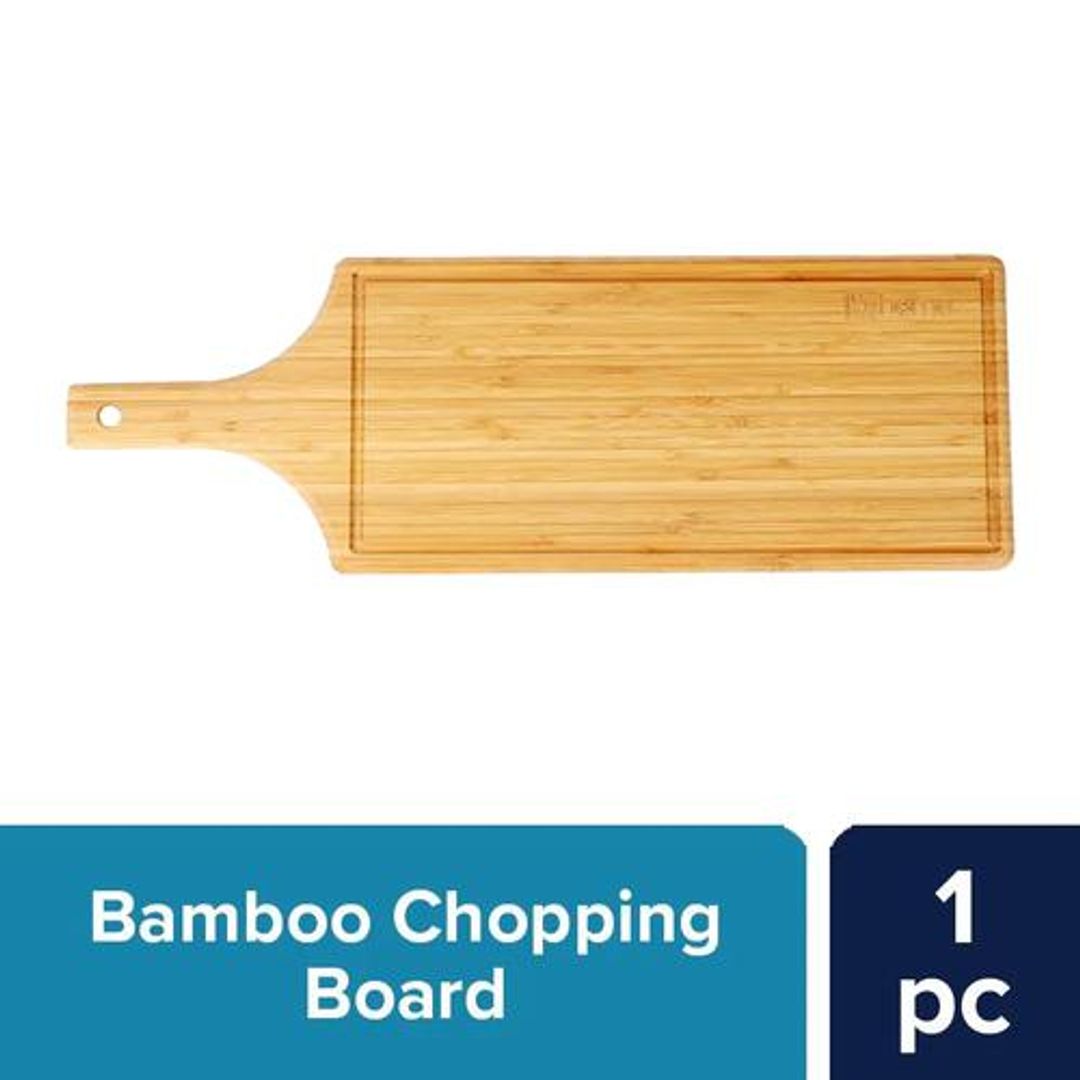 BB Home Chopping/Cutting Board With Handle - Bamboo Wood, 53 cm x 18.5 cm x 1.7 cm, BH100, 1 pc 