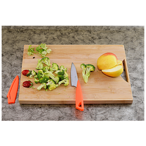 bb home Chopping/Cutting Board - Bamboo Wood, 36 cm x 25.5 cm x 1.7 cm, BH103, 1 pc  