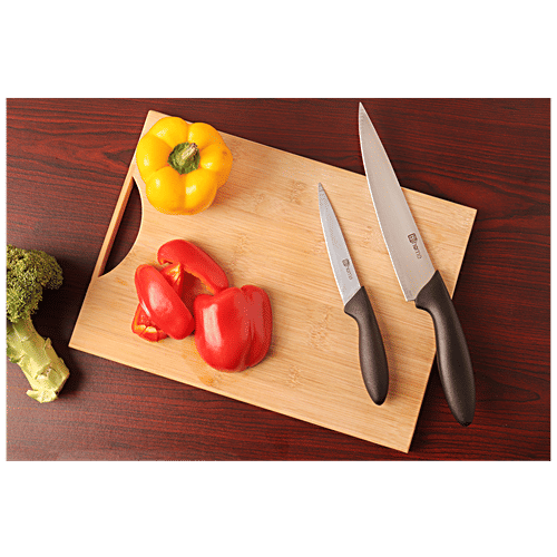 bb home Chopping/Cutting Board - Bamboo Wood, 36 cm x 25.5 cm x 1.7 cm, BH103, 1 pc  