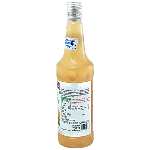Manama Lemon Barley Syrup, 750 ml  No Cholesterol