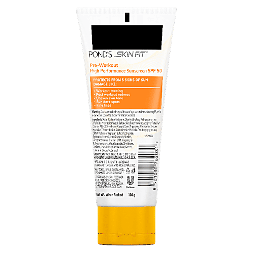 Ponds Skin Fit - Pre-Workout High Performance Sunscreen, SPF 50, 100 g  