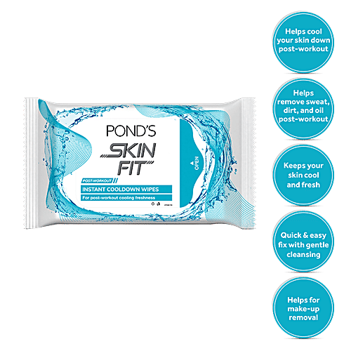 Ponds Skin Fit - Post-Workout Instant Cooldown Wipes, 30 Pulls  