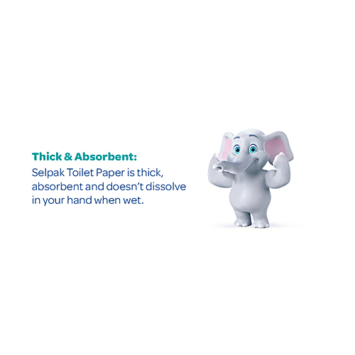 Selpak Cotton Enriched Toilet Paper - Deluxe, 3 Ply, 4 pcs Cotton Enriched