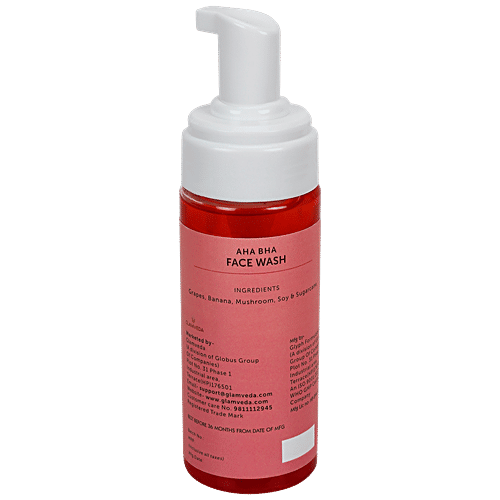 Buy Glamveda Aha & Bha Foaming Face Wash Online at Best Price of Rs 350