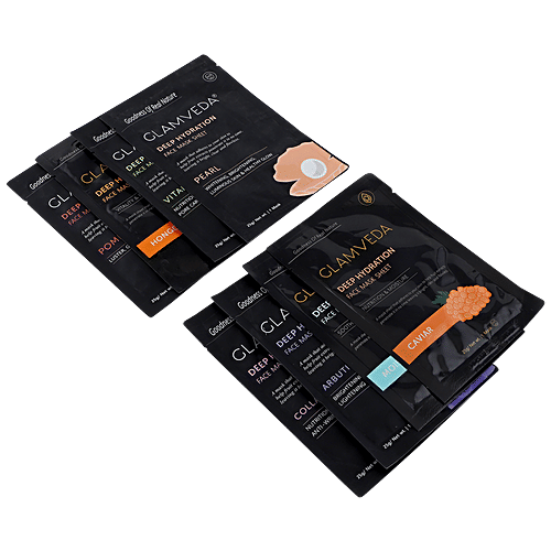 Glamveda Korean Sheet Mask Box, 8 pcs