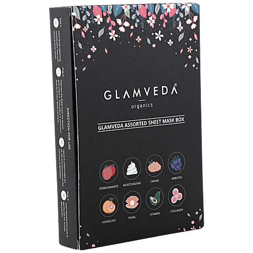 Glamveda Korean Sheet Mask Box, 8 pcs