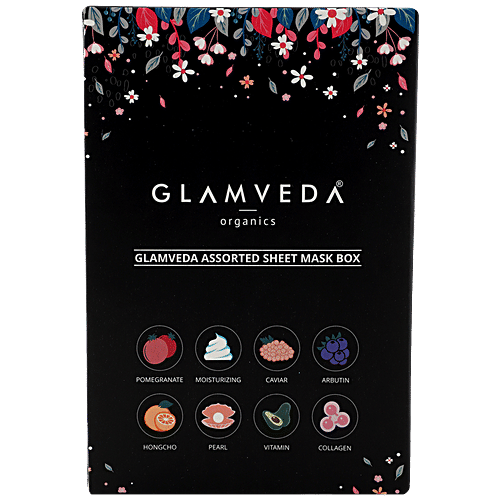 Glamveda Korean Sheet Mask Box, 8 pcs