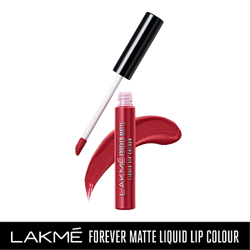 Lakme Forever Matte Liquid Lip Colour - Red Velvet, 5.6 ml  