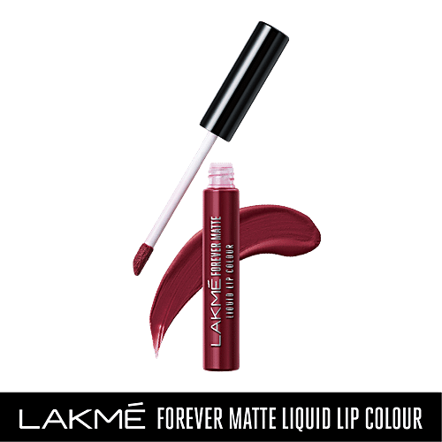 Lakme Forever Matte Liquid Lip Colour - Red Sangria, 5.6 ml  
