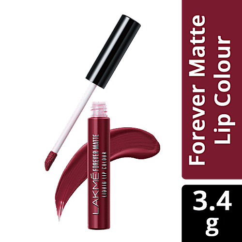 Lakme Forever Matte Liquid Lip Colour - Red Sangria, 5.6 ml  