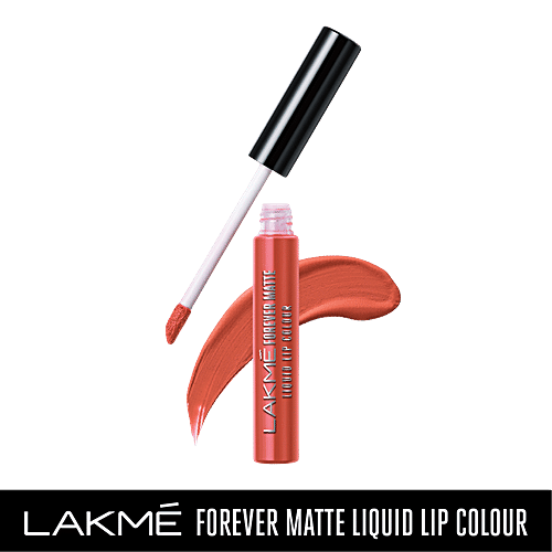 Lakme Forever Matte Liquid Lip Colour - Orange Tango, 5.6 ml  
