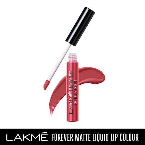 Lakme Forever Matte Liquid Lip Colour - Pink Peach, 5.6 ml  