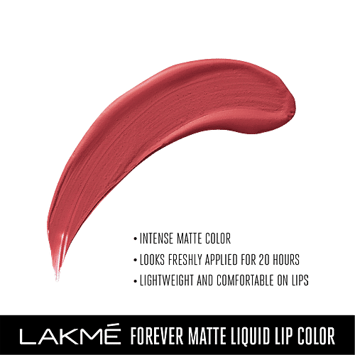 Lakme Forever Matte Liquid Lip Colour - Pink Peach, 5.6 ml  