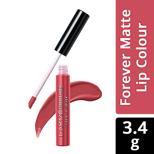 Lakme Forever Matte Liquid Lip Colour - Pink Peach, 5.6 ml  
