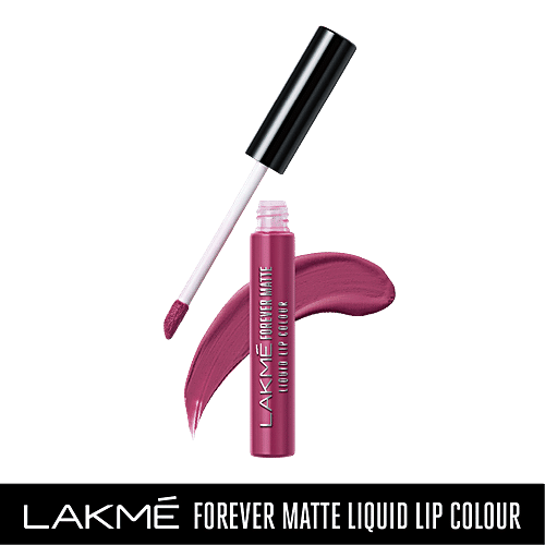 Lakme Forever Matte Liquid Lip Colour - Fuschia Chic, 5.6 ml  