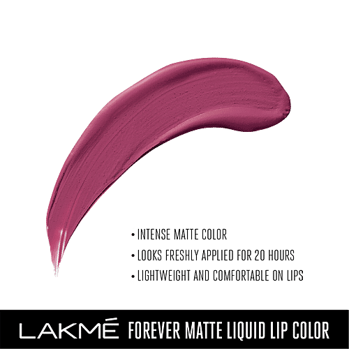 Lakme Forever Matte Liquid Lip Colour - Fuschia Chic, 5.6 ml  