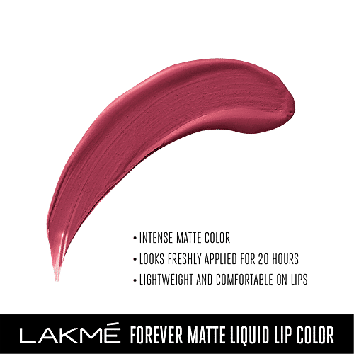 Lakme Forever Matte Liquid Lip Colour - Pink Glam, 5.6 ml  