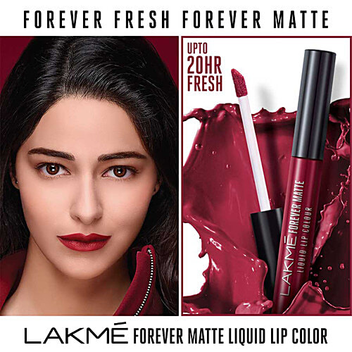 Lakme Forever Matte Liquid Lip Colour - Nude Pink, 5.6 ml  