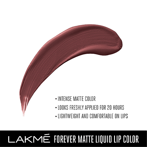 Lakme Forever Matte Liquid Lip Colour - Mauve Party, 5.6 ml  
